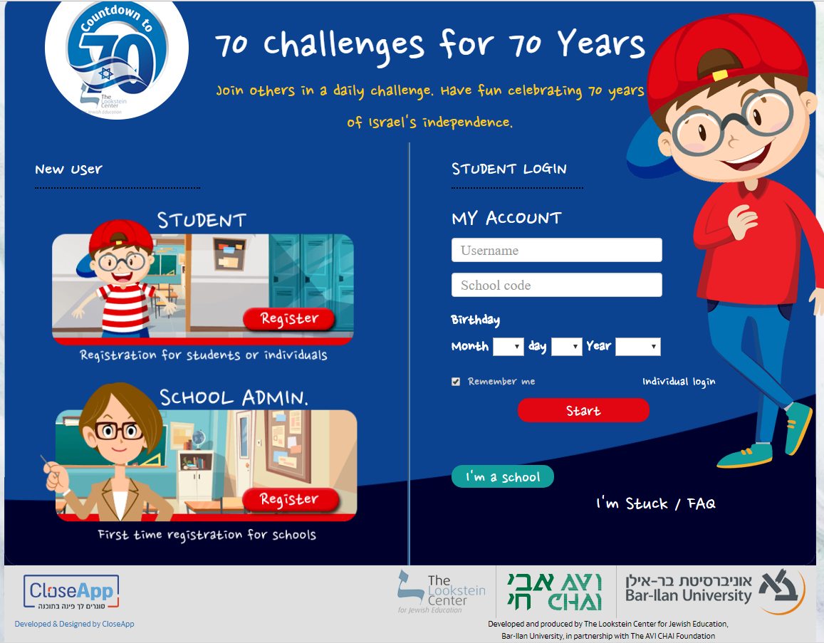 70 Challenges for 70 Years closeapp