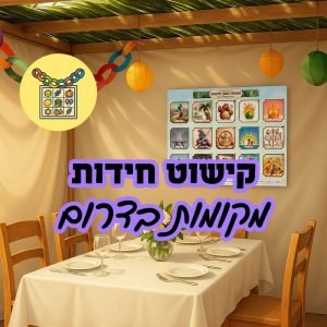 קישוט לסוכה מודפס - במשלוח אליכם - בנושא מקומות בדרום