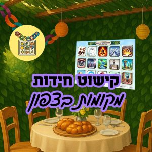 קישוט לסוכה מודפס - במשלוח אליכם - בנושא מקומות בצפון